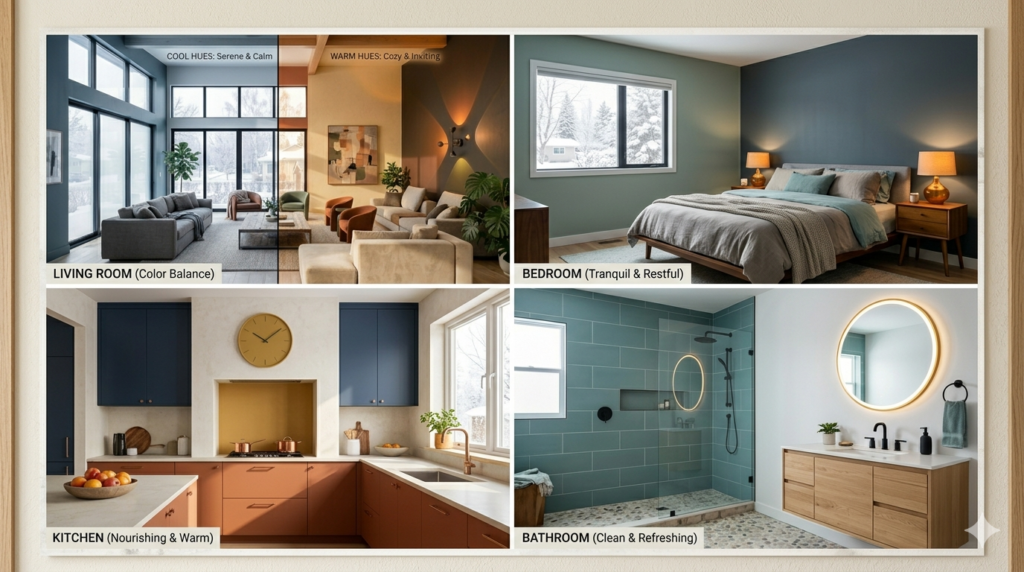 How Do You Choose Interior Paint Wall Colors for Specific Rooms