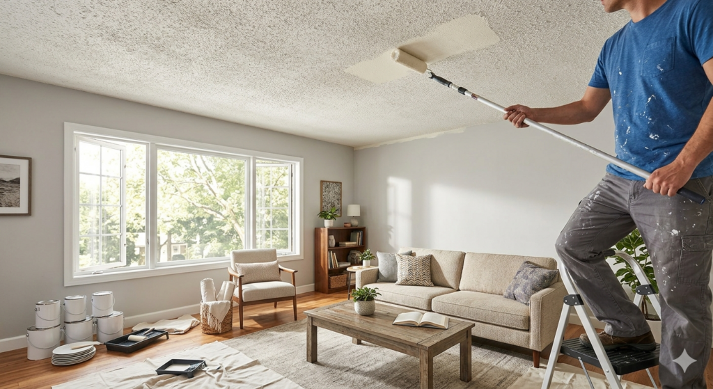 Painting Popcorn Ceiling