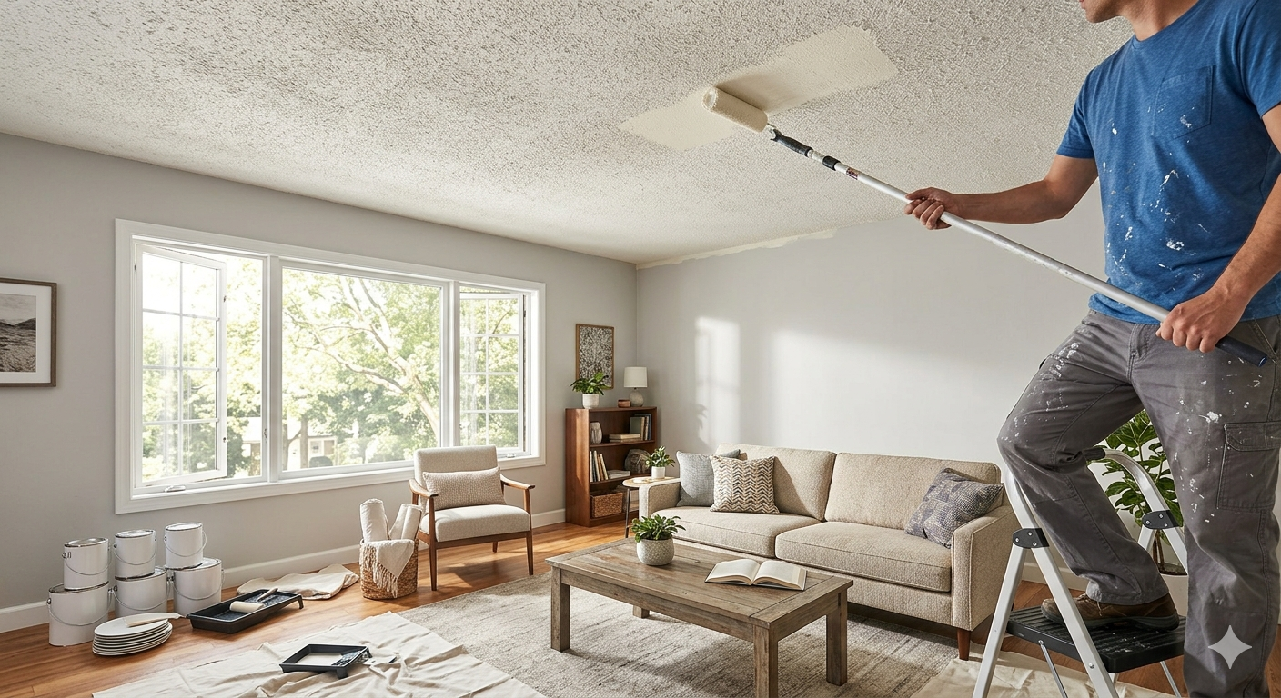 Painting Popcorn Ceiling
