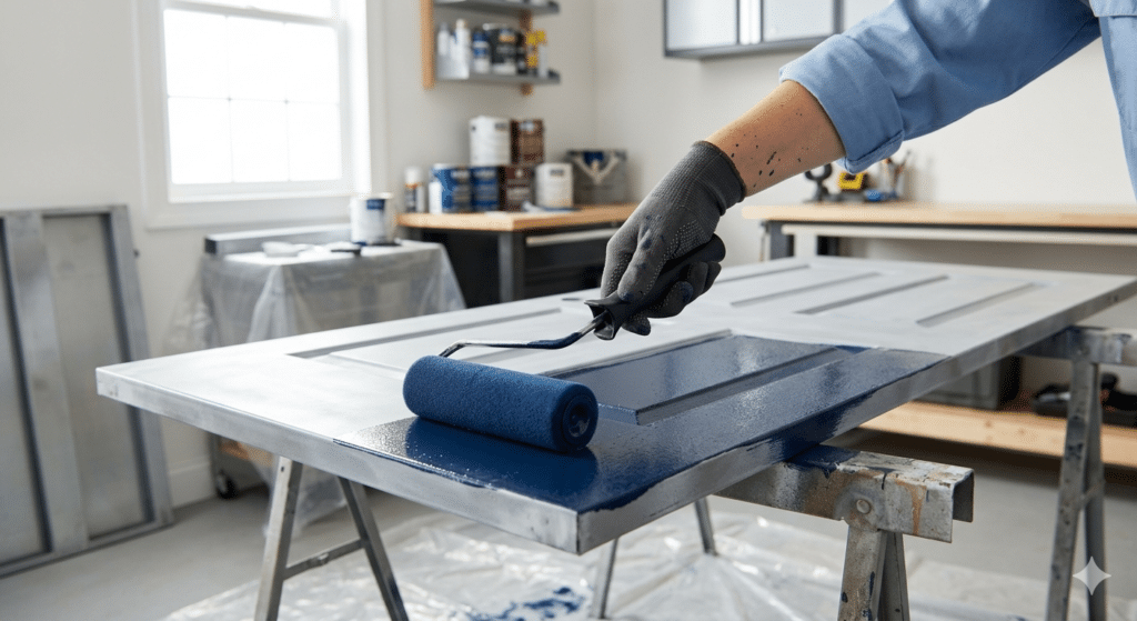 Painting a Metal Door